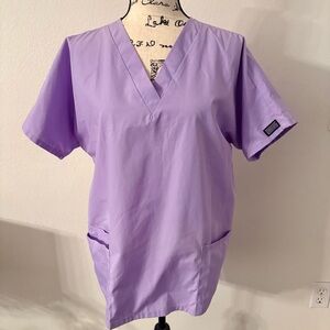 Women's Purple V-Neck Medical Uniform Top M